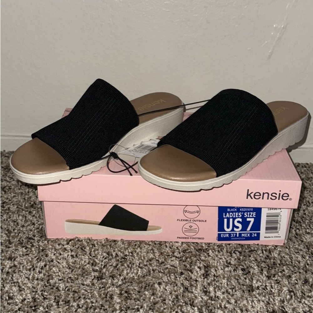 Kensie Black Women's Mules